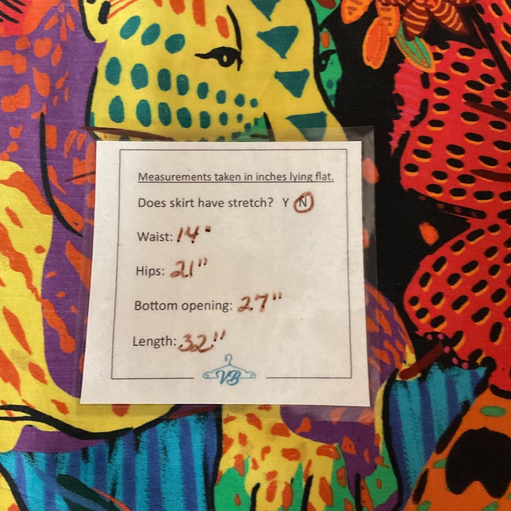 FARM Rio Women's Black Cool Leopards Floral Printed A-line Midi Skirt Size Small - Picture 8 of 12